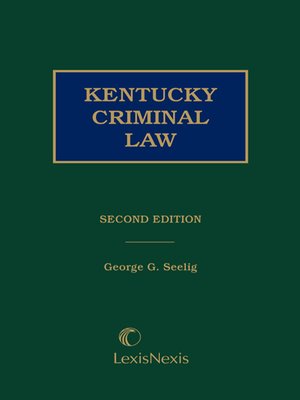 cover image of Kentucky Criminal Law